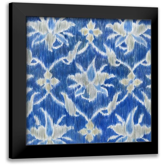 Meagher, Megan 12x12 Black Modern Framed Museum Art Print Titled - Royal Ikat II