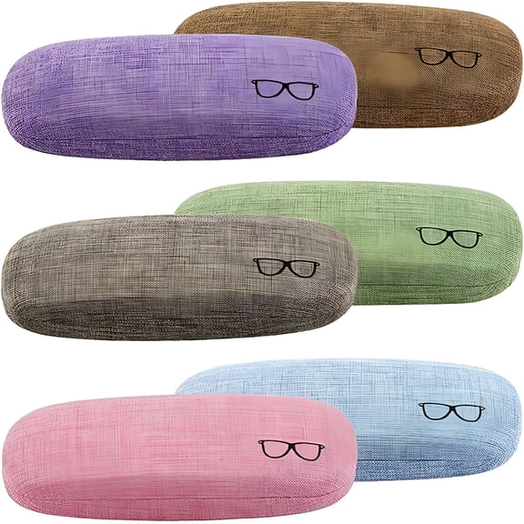 XIBUFE Eyeglasses Case,(6 Piece)Unisex Hard Shell Eyeglasses Cases Protective Case for Glasses