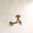 thumbnail image 2 of Grifo de agua, grifo de agua montado en la pared, grifo de agua clásico, grifo de baño con manija cruzada única, grifo de latón antiguo macizo vintage, 2 of 5