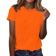 thumbnail image 3 of HAJWOH Womens Tops 2026 Summer Short Sleeve Shirts Beach Vacation Outfits Workout Tshirts Crew Neck Casual Plus Size Clothes M, 3 of 7
