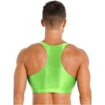 thumbnail image 2 of CHICTRY Mens U Neck Oil Shiny Tank Tops Glossy Solid Color Sports Gym Crop Top, 2 of 7