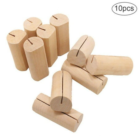 

10Pcs/Pack Wooden Place Card Holder Name Card Table Numbers Memo Picture Photo Base for Wedding Party Decoration
