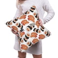 thumbnail image 6 of Bingfone Sushi Roll Linen Throw Pillow Covers Cushion Case Pocket Button Vintage Farmhouse Pillowcase for Sofa Couch Bed 20"x20", 6 of 9