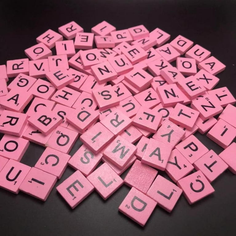 Unique Deals Wooden Scrabble Tiles Kids Crafts Pendant Spelling Decoration Alphabet for Kids Complete Set
