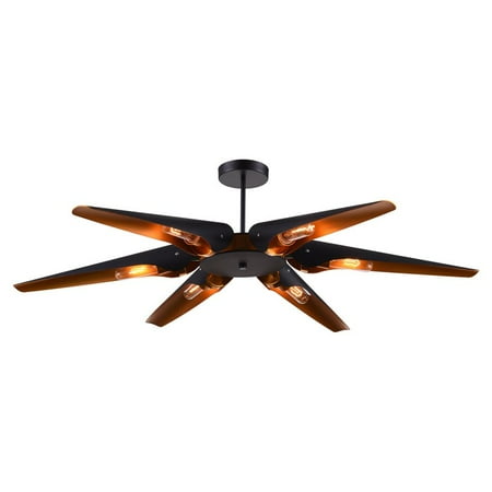 

CWI Lighting Amar 6-Light Transitional Metal Chandelier in Matte Black