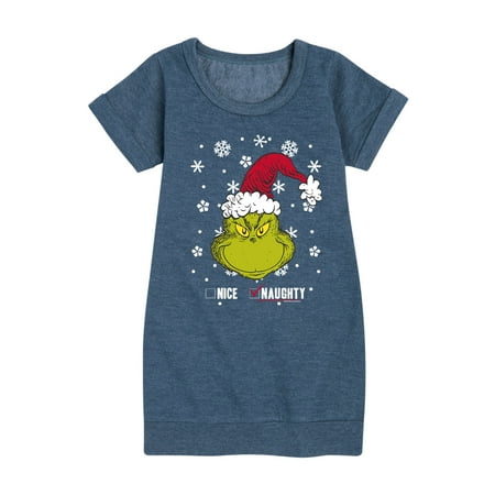 

Dr. Seuss - Naughty Or Nice - Toddler And Youth Girls Fleece Dress