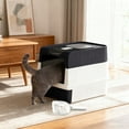 thumbnail image 5 of BotaniNest Cat Litter With Drawer PP Cat Litter With Filter And Shovel Enclosed Hygiene, 5 of 5