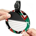 thumbnail image 2 of Palestine 2Pcs PU Leather Round Luggage Tags with Privacy Cover and Name ID Tag for Suitcase, Handbags, Backpacks, School Bags, 2 of 6