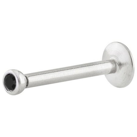 - 2mm CZ Internally Threaded Labret Lip Ring Monroe Piercing Stud