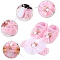 thumbnail image 4 of Otqutp Holiday Dance Shoes for Flower Girls Baby Shoes Plus Headband Set Cute Baby Princess Shoes with Dress Shoes Toddler Shoes, 4 of 6