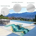 thumbnail image 5 of 3' x 5' Outdoor Rug, Abstract Marble Outdoor Washable Rug Large Floor Carpet, Turquoise Abstract Golden Foil Texture Non Shedding Area Rug for Outside Patio RV Porch Deck Balcony Camping Living Room, 5 of 9