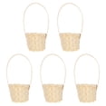 thumbnail image 1 of 5pcs Bamboo Weaving Picnic Basket Practical Flower Holder Home Storage Basket, 1 of 8