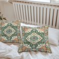 thumbnail image 6 of Green Orange Beige Boho Throw Pillow Covers 26x26 Inch Set of 2, Retro Ethnic Tribal Abstract Art Waterproof Outdoor Pillow Covers, Decorative Cushion Pillowcases for Couch, Sofa, Bed, Garden, Patio, 6 of 9