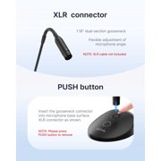 BOYA 18 XLR Desktop Gooseneck Condenser Microphone, 48V Phantom Power Cardioid Podium Mic with LED Indicator for Meetings, Conferences, Lectures and Speeches