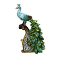 thumbnail image 3 of Estatua de pavo real, escultura de animal de resina, figura decorativa, adorno de escritorio para Bien, 3 of 9