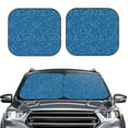 thumbnail image 2 of Daiia Blue Star Print 2PCS Car Windshield Sun Shade, Foldable Sun Shield for Car Front Window, Auto Sun Blocker Visor Protector Universal for Truck SUV Pickup-Medium, 2 of 7