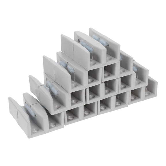 BESTOYARD 10pcs Shower Door Guides Plastic Grey for Shower Doors