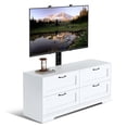 thumbnail image 2 of QinaQin Mueble para TV con soporte ajustable en altura para pantallas de 32 a 80 pulgadas, con 4 cajones y almacenamiento para sala o recámara, 2 of 8