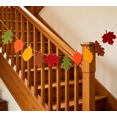 thumbnail image 7 of Reusable Fall Harvest Leaf Felt Bunting Garland - Autumn Maple Oak Leaf Banner, Indoor Wall Fireplace Hanging Decor for Halloween Thanksgiving Fall Party Supplies, 7 of 7