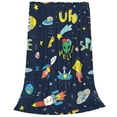 thumbnail image 2 of Balery Funny Spaceships Manta de Felpa Suave y Acogedora – Cobija de Franela Aterciopelada para Cama, Lavable y Cálida para Sofá, Mascotas, Transpirable-40"x30", 2 of 7