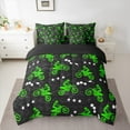thumbnail image 2 of Feelyou Modern Motorcycle Print Twin Bedding Sets 7-Piece for Kid, Est Sleep Sports Bedding Comforter Set, Cartoon Stars Print Reversible Sheet Sets, Luxury Bedroom Decor, 2 of 7