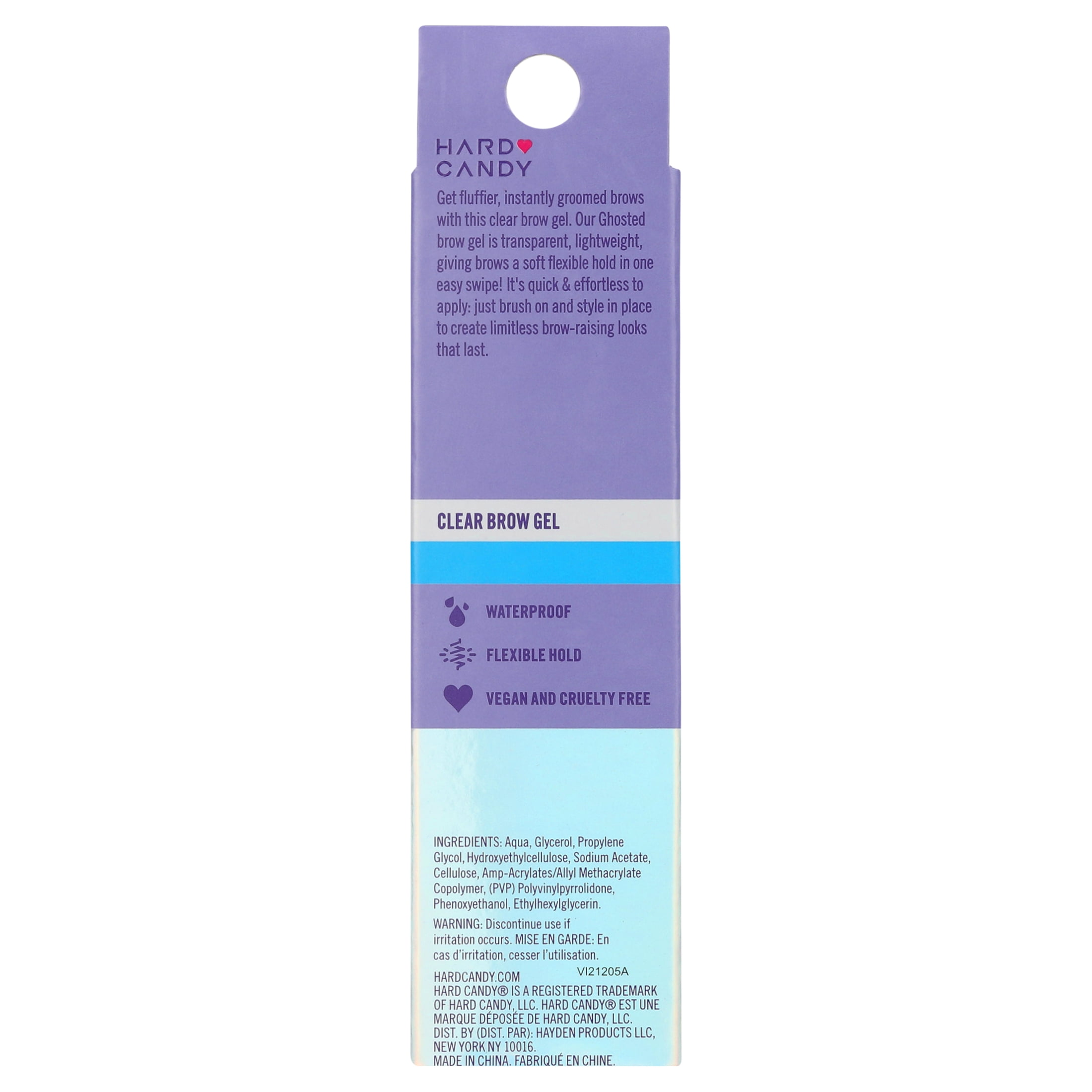 Hard Candy, Ghosted Brow Gel, Waterproof, Clear