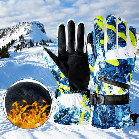 

Small Gloves Winter Gloves Women Cotton Gloves Padded Gloves Work Gloves Women Cloth Womens Gloves Adult men and women thickened warm winter touch screen padded outdoor riding ski glove Blue XL