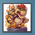 thumbnail image 1 of Cuadros Decorativos 5D bricolaje taladro redondo completo diamante pintura Bowser Kit hogar arte decoración (K340) Wdftyju embutido en tela, 1 of 9