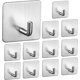 thumbnail image 1 of Adhesive Bathroom Wall Hooks Pieces Stainless Steel Towel No Drilling, 1 of 5