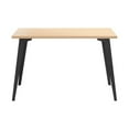 thumbnail image 3 of Bowery Hill 24x48 Mid-Century Metal Desk in Black / Platinum Oak, 3 of 14