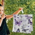 thumbnail image 4 of Purple Butterfly Hand Towels Set of 2 Soft Vintage Watercolor Floral Butterflies Pattern Bath Fingertip Towels Decorative Hand Towels for Bathroom Guest Face Towel Kitchen Dish Towels 18"x26", 4 of 6