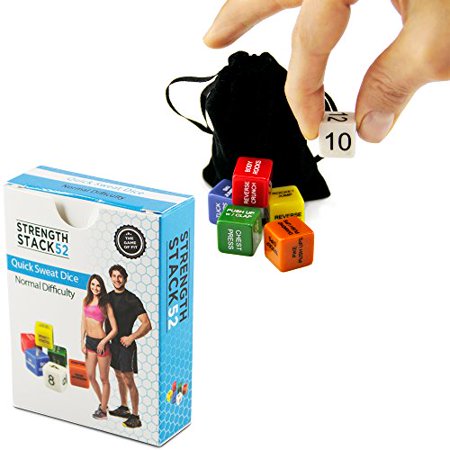 Fitness Dice By Strength Stack 52 Bodyweight Exercise Workout Game Designed By A Military Fitness Expert Video Instructions Included No Equipment