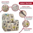 thumbnail image 4 of Dznils Printed Recliner Chair Cover Polyester Stretch Recliner Sofa Slipcover, Beige, 4 of 6