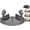1*Gray, variant on Triangle Suction Cup Shower Caddy, Adjustable Suction Cup Corner Shower Shelf, No-Drill Wall Mounted Showers Triangle Organizer Storage Rack, Space Saving Showers Caddy for Bathroom & Dorm