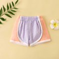 thumbnail image 2 of Gibobby Toddler Baby Girl Shorts Casual Summer Gingham Plaid Elastic Waist Ruffle Hem Shorts Bottoms(Purple,9-12 Months), 2 of 5