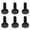 Black, variant on M Buder 6 Pcs Metal Electric Guitar Tremolo Bridge String Locking Fine Tuning Clamp Screws, 4mm Thread, Silver (1.97 inches / 5.0 cm)