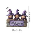 thumbnail image 3 of WMGHA Halloween Wreath Door Sign Welcome Sign for Front Door, Halloween Decorations Black Cat Happy Halloween Sign Hanging Home Wall Decor Halloween Party Favors Outdoor Indoor Supplies, 3 of 3