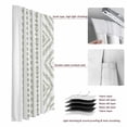 thumbnail image 6 of Boho Sage Green Geometric Blackout Curtains for Bedroom/Living Room, Pinch Pleated Black Out Curtains, Vintage Southwestern Stripes Room Darkening Window Drapes with Hooks 2 Panels, 59"x70", 6 of 8