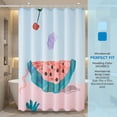 thumbnail image 7 of REGALWOVEN Cute Print Shower Curtain Sets, Waterproof Fabric Bath Curtain with 12 Hooks, Fresh Pastoral Style for Bathroom Decor Pink Watermelon 71"W x 71"L, 7 of 7