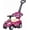 Purple, variant on ChromeWheels 3 in 1 Ride on Push Car for Toddlers with Removable Handle, Red