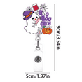 thumbnail image 4 of Pull-Tab Fastener-Hanging Decorations-Adorable Halloween Acrylic Badge Reel with Retractable and 360° Rotating Clip Perfect for Anyone, 4 of 9