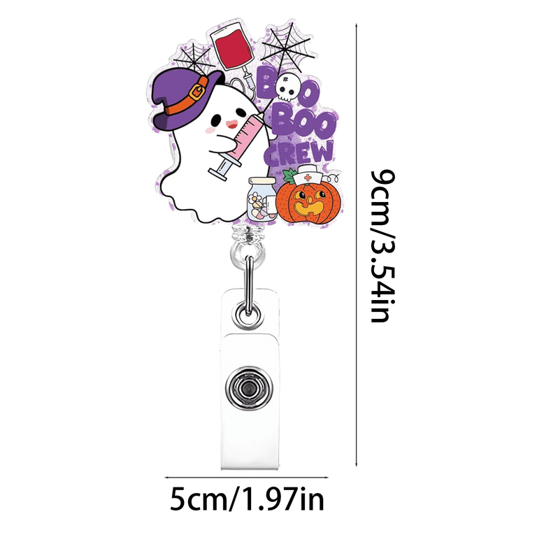 Cute Sun Design Retractable Badge Reels - 4 Pack For Nurses, Office, School