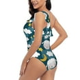 thumbnail image 4 of Wukai Sweet Dream Lamb Chic One Shoulder Swimwear with Ruffle Design and Tummy Control Skirt: Fashionable, Supportive, Comfortable for Beach-Small, 4 of 7