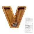 thumbnail image 1 of Dsseng Wooden Piggy Bank  Personalized Letters Coin Bank Piggy Bank  Text Engraved Money Box Wooden Piggy Bank ​Gift for Kids  Christmas Birthday Gift Home Decoration. (J), 1 of 9