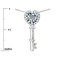 thumbnail image 3 of Star K � Key to My Heart Pendant Necklace with Genuine Aquamarine, 3 of 9