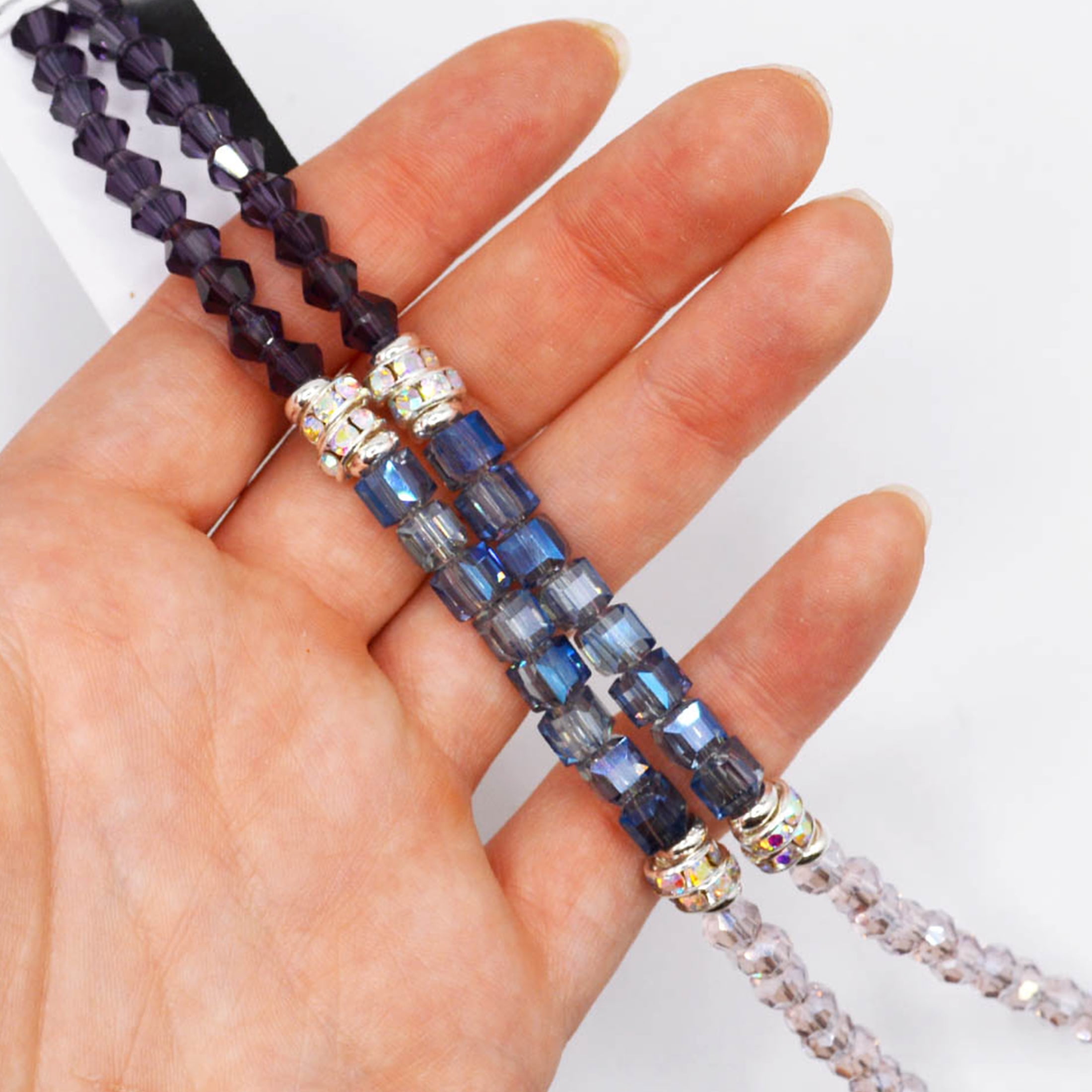 Jesse James Glass Strand Trio Beads – Purple, 1 Piece, Multi-Purpose for Teens and Adults