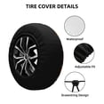 thumbnail image 2 of Salouo Halloween With Skull Print Spare Tire Cover 14-17 inch Spare Tire Protector Universal Tough Tire Wheel Cover for Trailer SUV and Truck-15 inch, 2 of 6