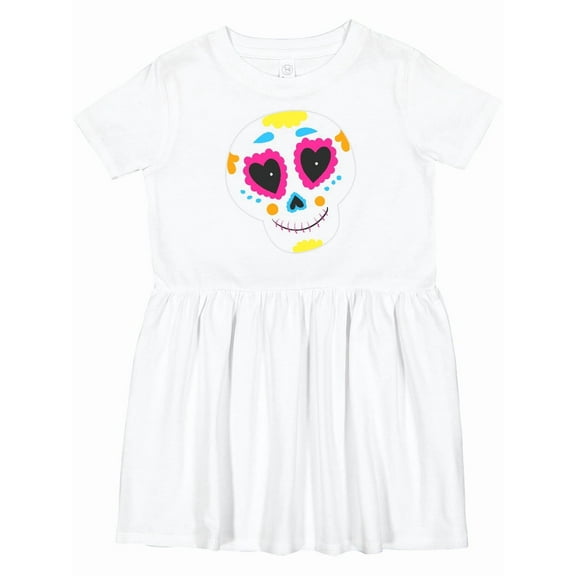 Inktastic Decorated Skull Girls Toddler Dress