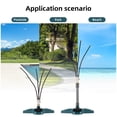 thumbnail image 2 of Outdoor Stand-Up Misting Cooling System with 4 Brass Nozzles, 26ft Flexible PE Hose & Stable Base - Bendable Nozzles, 7.3in Riser Tube for Wide Coverage, Easy DIY Installation, Energy-Free Tap Water, 2 of 6