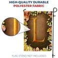 thumbnail image 4 of America Forever Fall Monogram Garden Flag Letter L 12.5 x 18 inches Double Sided, Pumpkin Autumn Leaves Harvest Seasonal Outdoor Decor, Holiday Outside Yard Decorations, 4 of 5